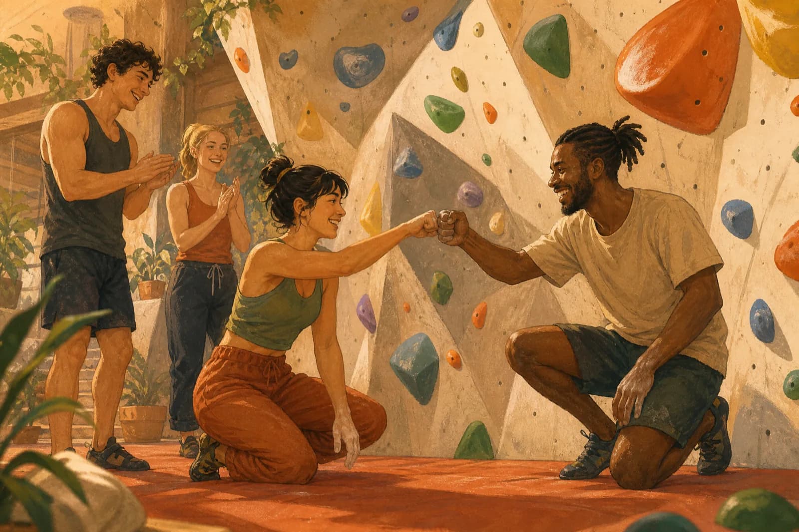 Bouldern und Klettern: Warum Kletterhallen echte Freundschaft schaffen