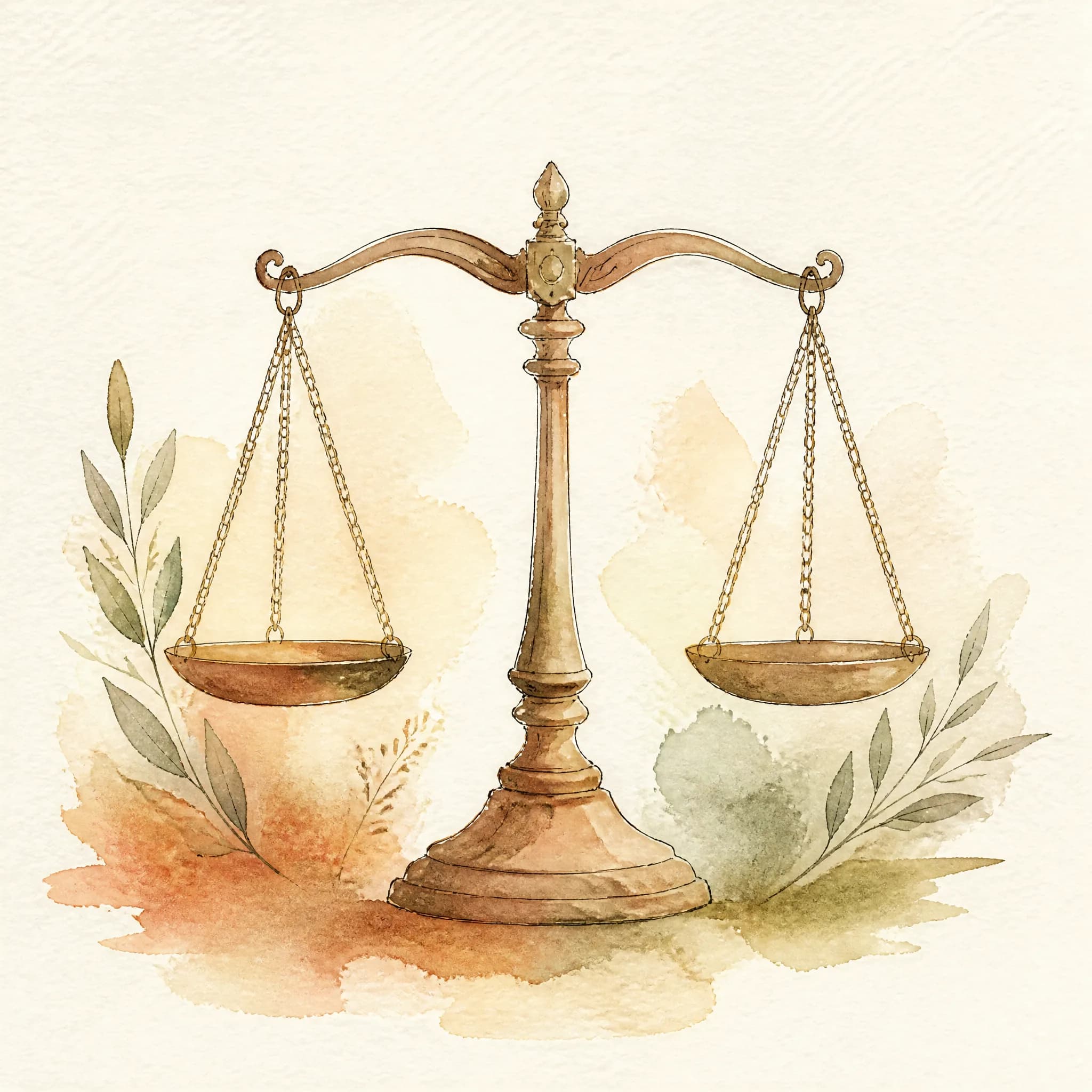 Waage – Aquarell-Illustration des Archetyps
